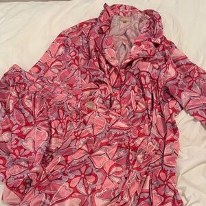 Show Me Your MuMu pajama set Pink and Red Floral Barbie